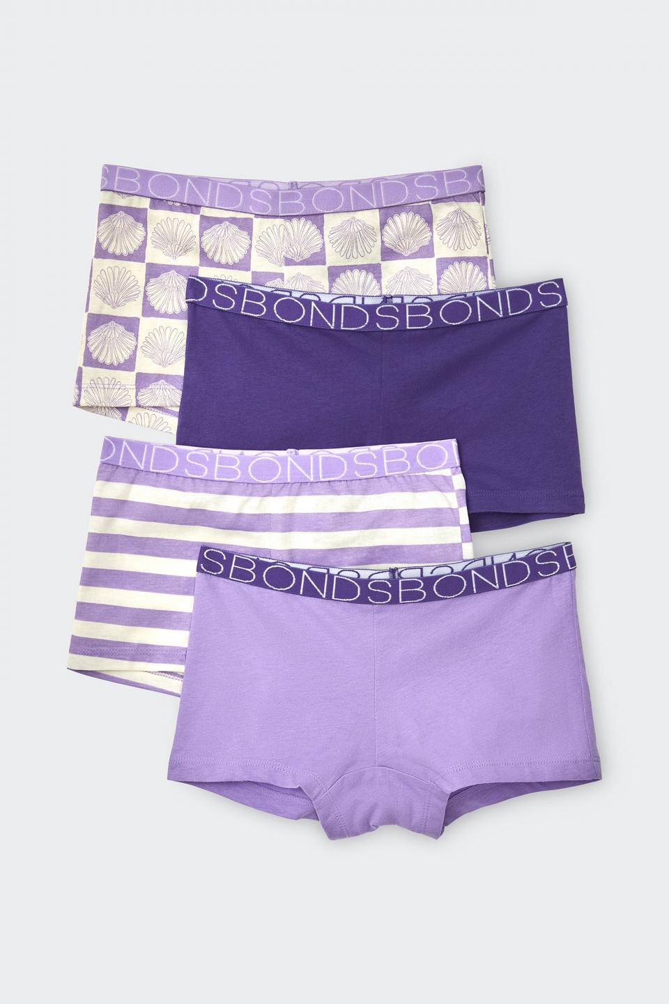 Girls Shortie 4 Pack
