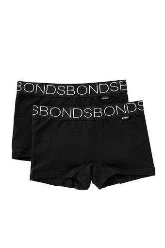 Girls Stretchies Shortie 2 Pack (Black)