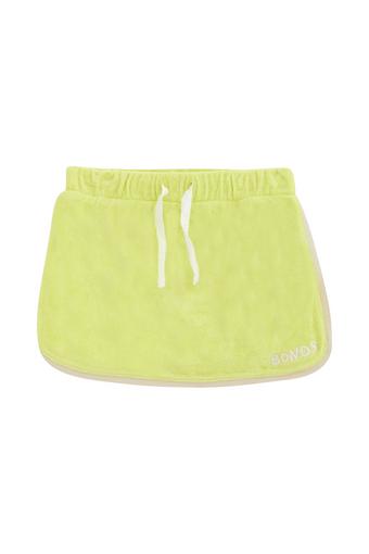 Girls Terry Towelling Tennis Skort (Lemon Tea Tree)