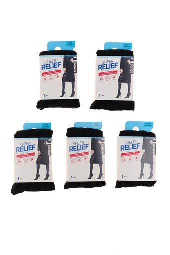 Graduated Compression 40 Denier Opaque Tight 5 Pack (Black)