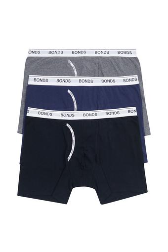 Guyfront Mid Trunk 3 Pack (Charcoal, Nav, Black)