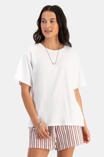 Jersey Relaxed Tee (Nu White)