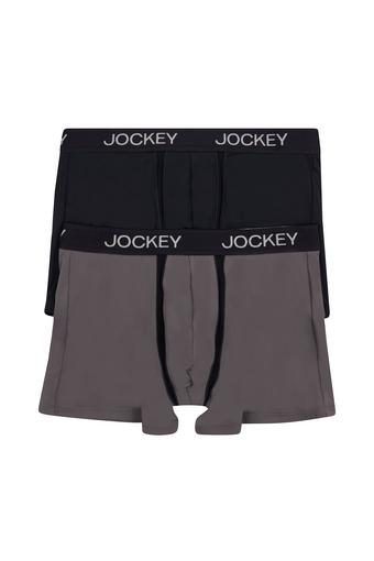 Jockey Chafe Proof Pouch Micro Trunk 2 Pack (Crisp Charcoal / Black)