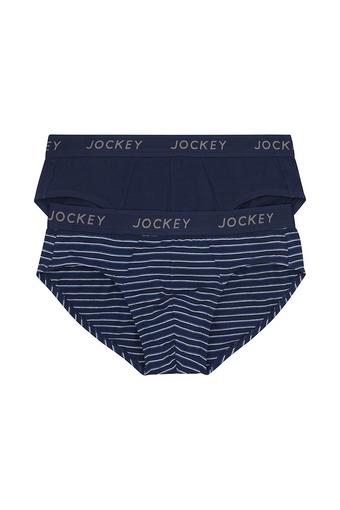 Jockey Comfort Classics Brief 2 Pack (Everyday Stripe / Deepest Navy)