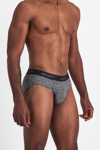 Jockey Micro Marle Brief 2 Pack (Black)