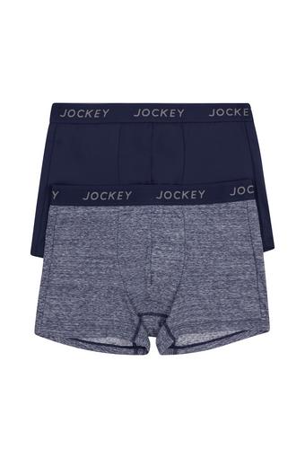 Jockey Micro Marle Trunk 2 Pack (Deepest Navy)