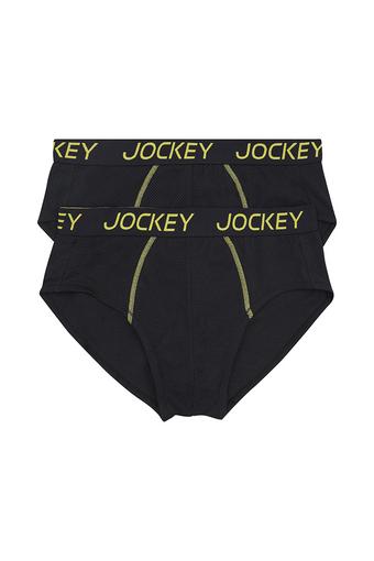 Jockey Performance Active Brief Cotton 2 Pack (Black)