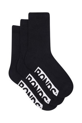 Kids Cushioned Crew 3 Pack (Black)