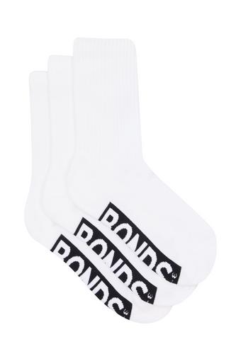 Kids Cushioned Crew 3 Pack (White)
