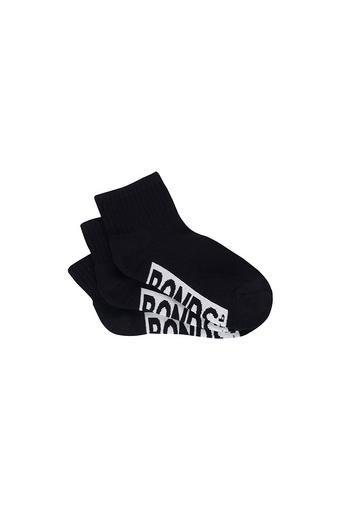 Kids Cushioned Quarter Crew 3 Pack (Black)