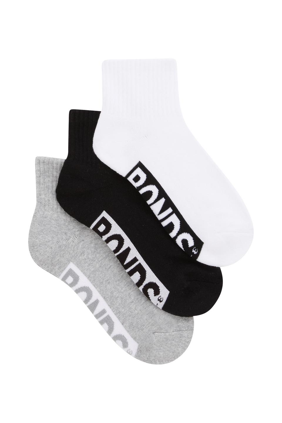 Kids Cushioned Quarter Crew Socks 3 Pack