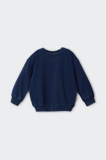 Kids Denim Washed Pullover (Sea Blue Denim)