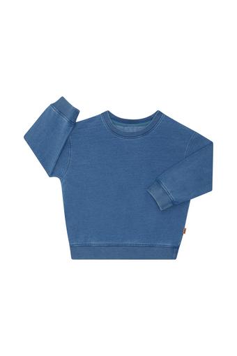 Kids Denim Washed Pullover (Sky Blue Denim)