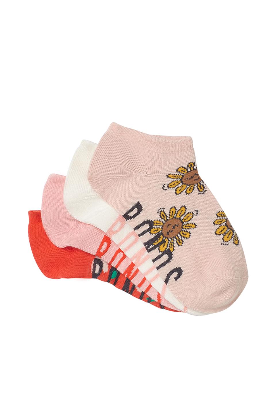 Kids Fashion Low Cut Socks 4 Pack