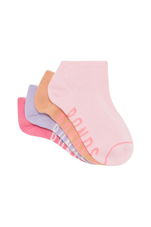 Kids Fashion Low Cut Socks 4 Pack