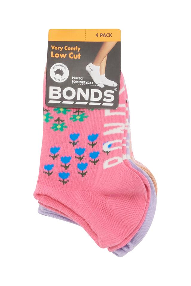 Kids Fashion Low Cut Socks 4 Pack