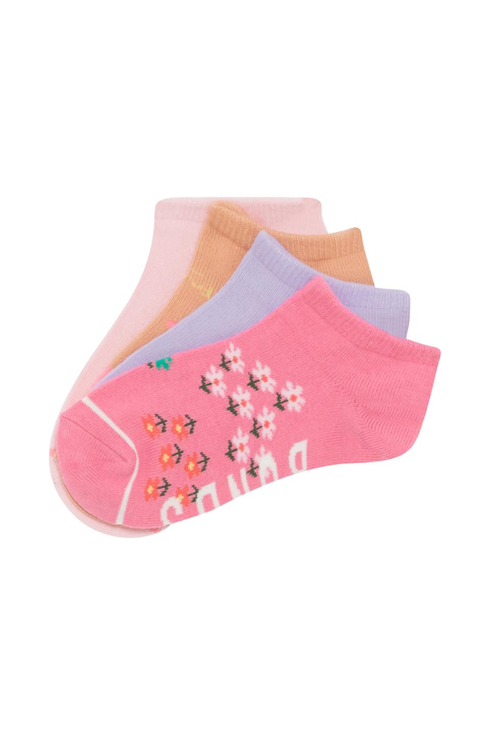 Kids Fashion Low Cut Socks 4 Pack