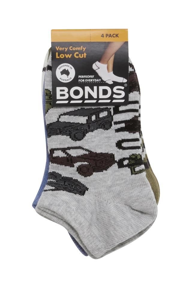 Kids Fashion Low Cut Socks 4 Pack