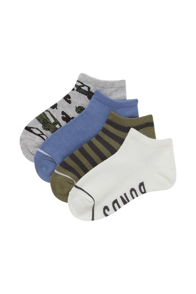 Kids Fashion Low Cut Socks 4 Pack