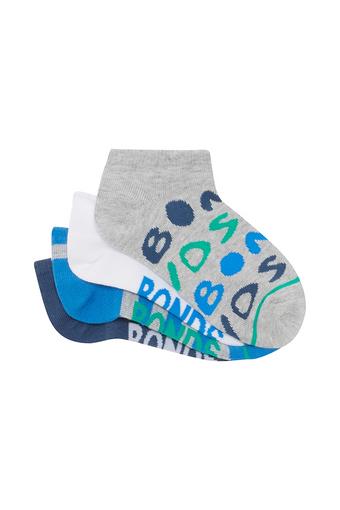 Kids Fashion Low Cut Socks 4 Pack (Blue)
