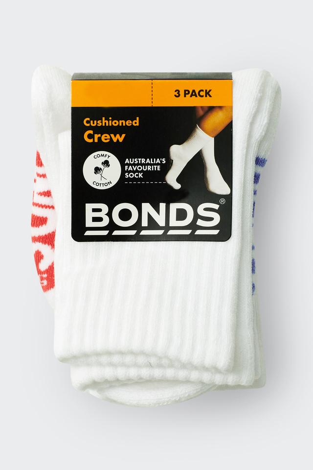 Kids Logo Cushioned Crew Socks 3 Pack