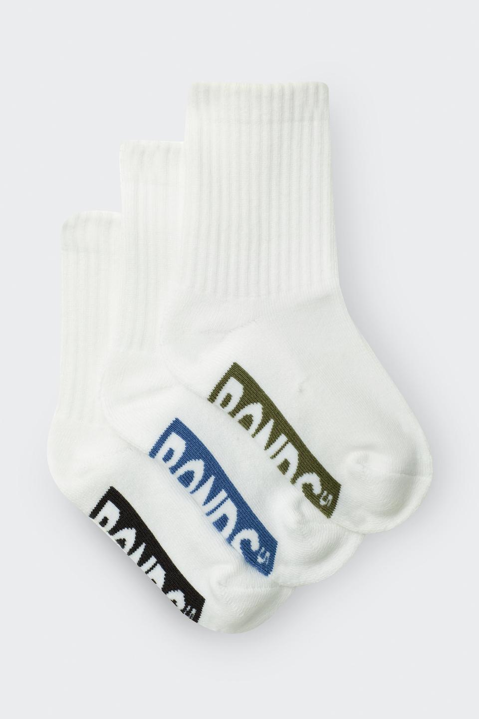 Kids Logo Cushioned Crew Socks 3 Pack