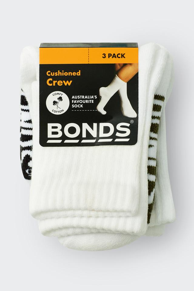Kids Logo Cushioned Crew Socks 3 Pack