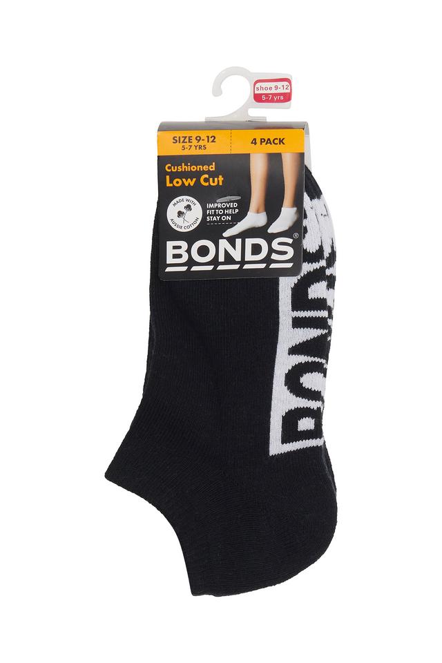 Kids Logo Cushioned Low Cut 4 Pack