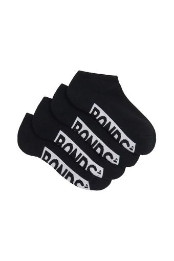 Kids Logo Cushioned Low Cut 4 Pack (Black)