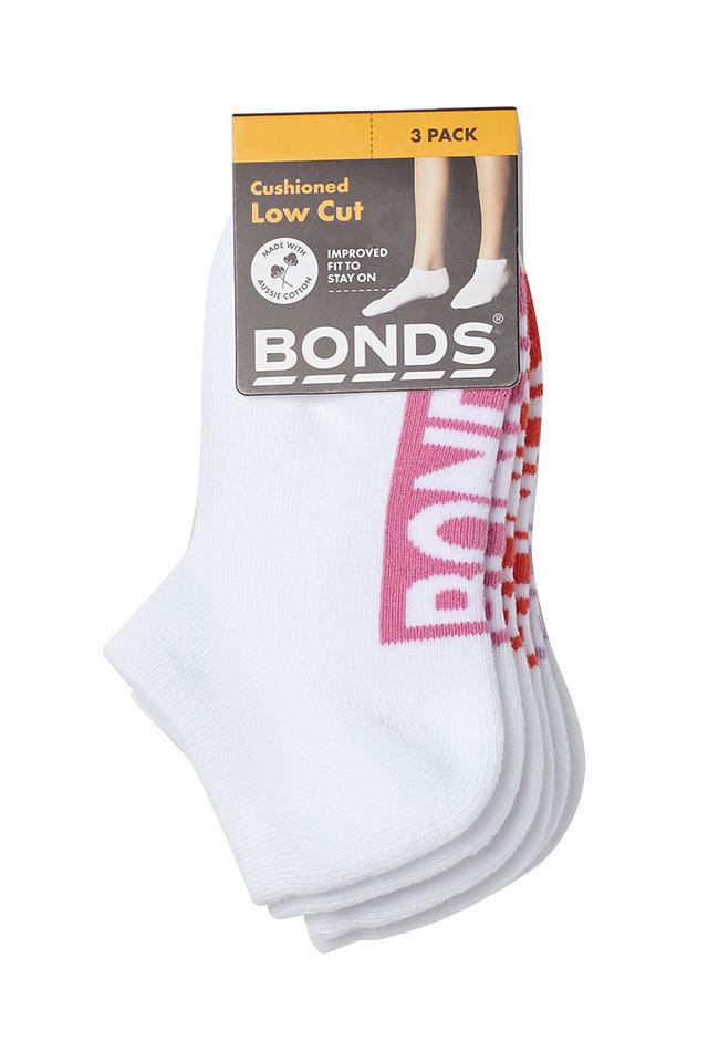 Kids Logo Cushioned Low Cut Socks 3 Pack