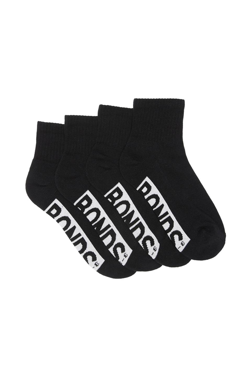 Kids Logo Cushioned Quarter Crew 4 Pack