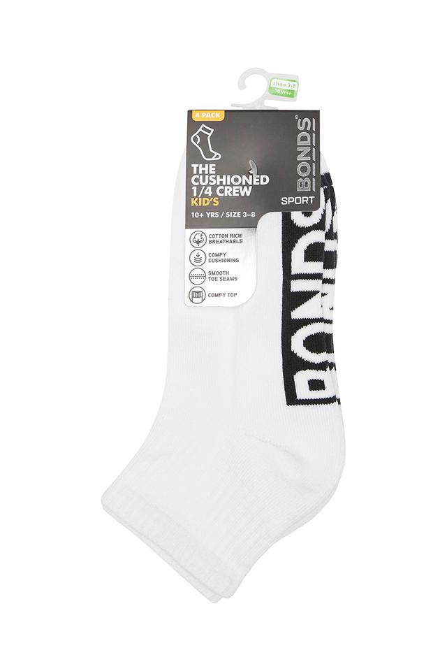 Kids Logo Cushioned Quarter Crew 4 Pack