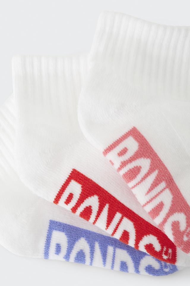 Kids Logo Cushioned Quarter Crew Socks 3 Pack