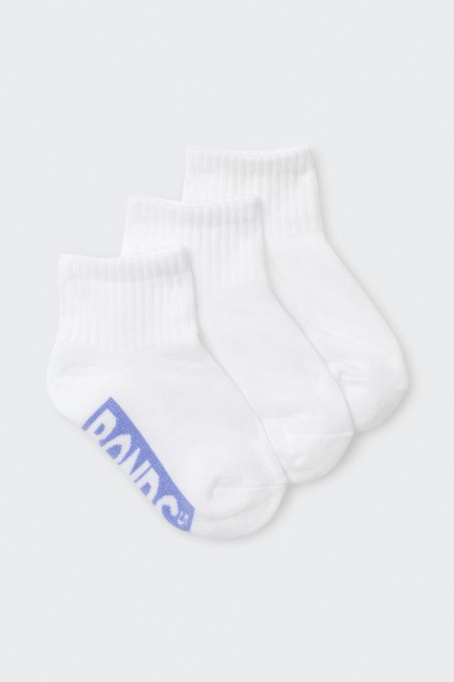 Kids Logo Cushioned Quarter Crew Socks 3 Pack