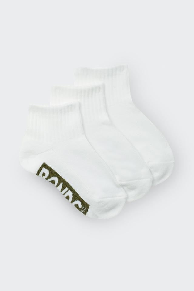 Kids Logo Cushioned Quarter Crew Socks 3 Pack