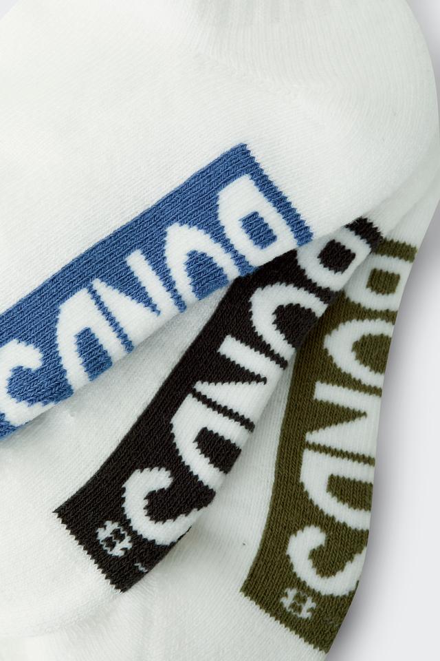 Kids Logo Cushioned Quarter Crew Socks 3 Pack