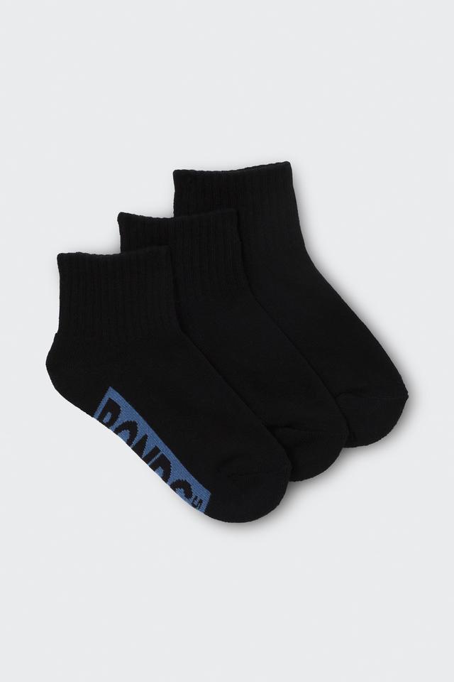 Kids Logo Cushioned Quarter Crew Socks 3 Pack