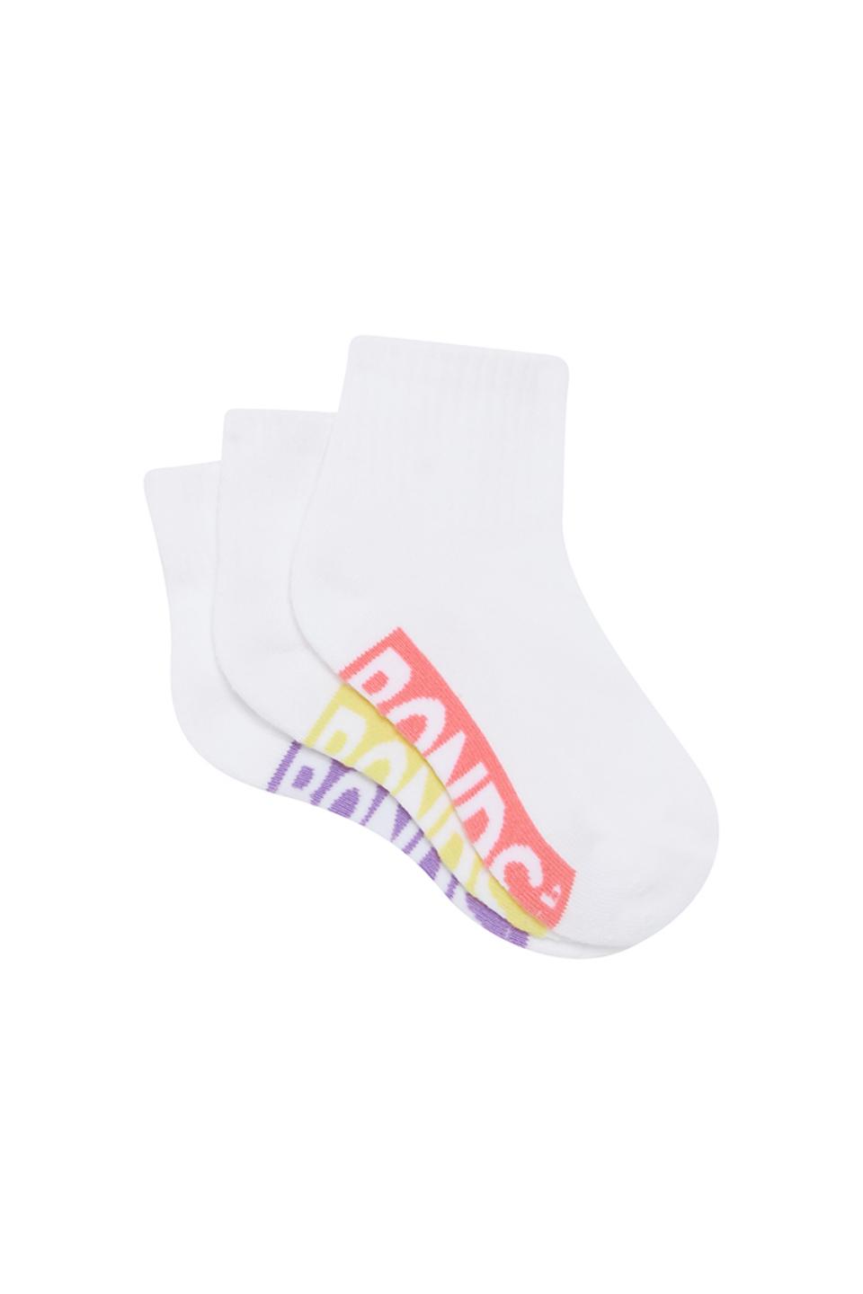 Kids Logo Cushioned Quarter Crew Socks 3 Pack