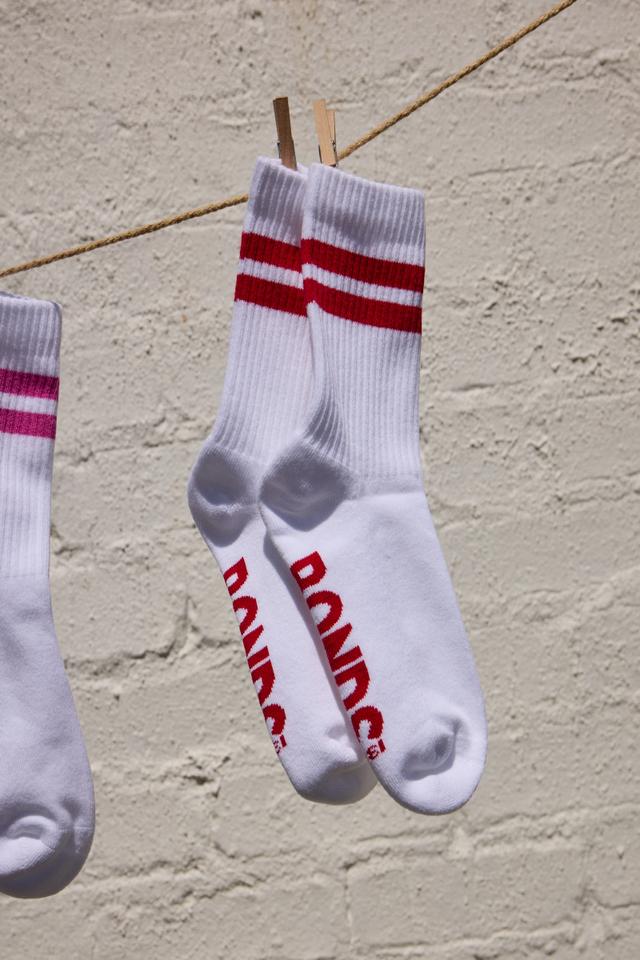 Kids Logo Cushioned Stripe Crew Socks 3 Pack