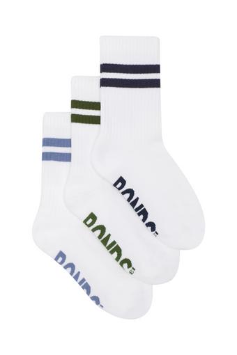 Kids Logo Cushioned Stripe Crew Socks 3 Pack (Boys Pack)