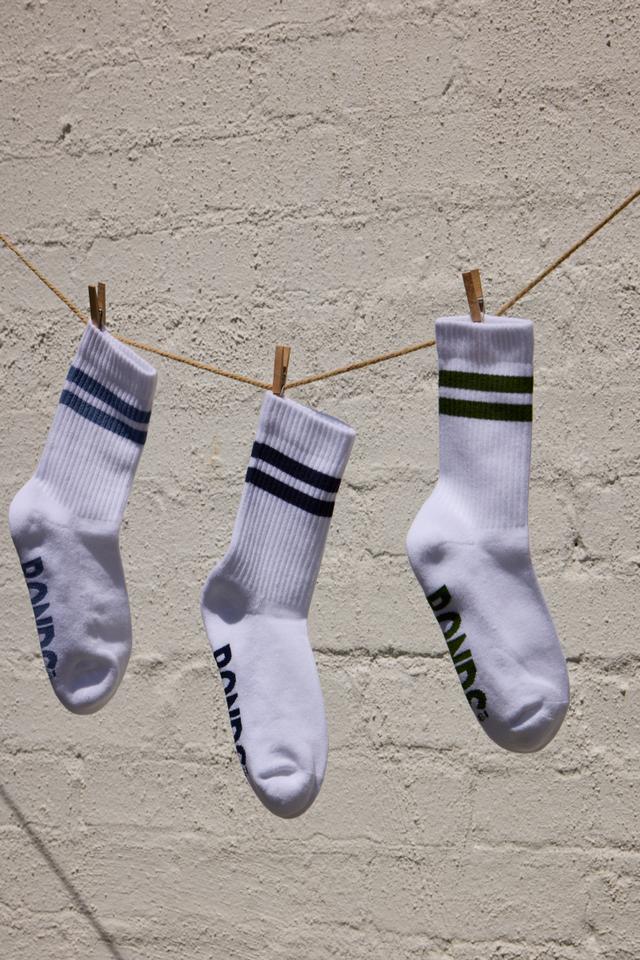 Kids Logo Cushioned Stripe Crew Socks 3 Pack