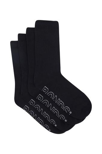 Kids Logo Light Crew 4 Pack (Black)