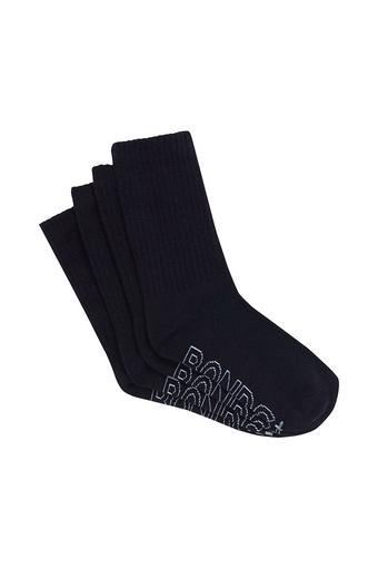 Kids Logo Light Crew Socks 4 Pack (School Navy)