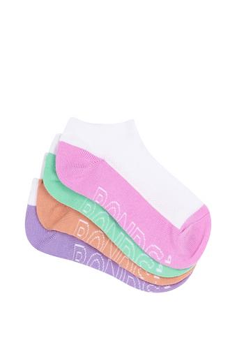 Kids Logo Light Low Cut Socks 4 Pack (White -Girls)