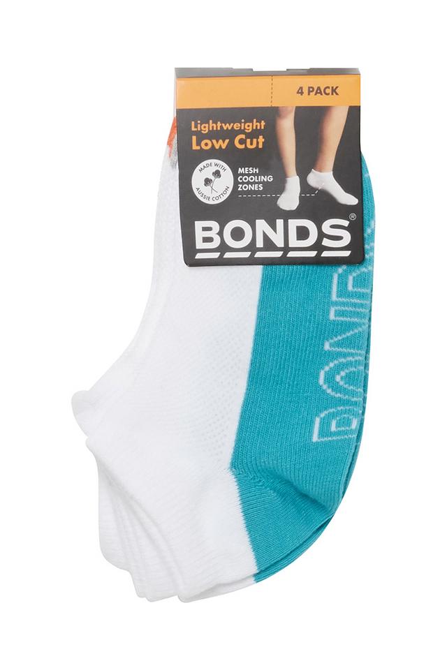 Kids Logo Light Low Cut Socks 4 Pack