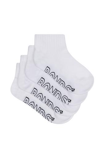 Kids Logo Light Quarter Crew 4 Pack (White)