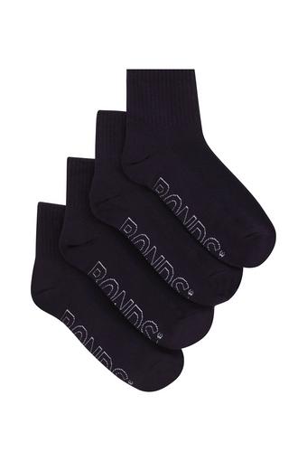 Kids Logo Light Quarter Crew Socks 4 Pack (School Navy)