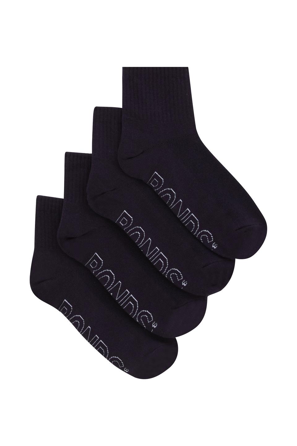 Kids Logo Light Quarter Crew Socks 4 Pack