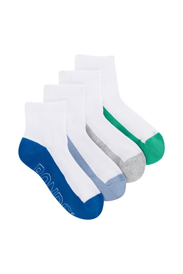Kids Logo Light Quarter Crew Socks 4 Pack