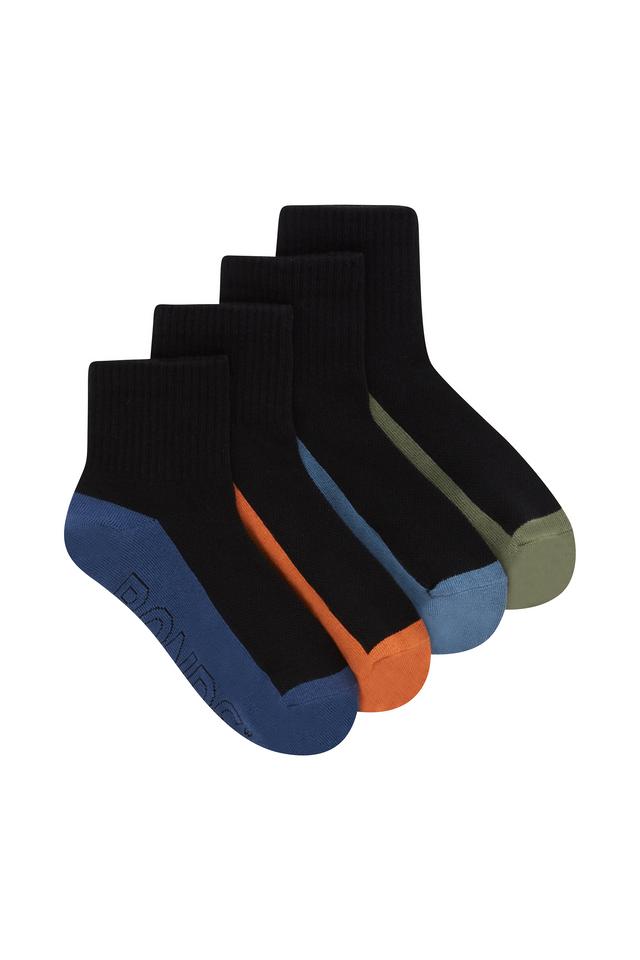 Kids Logo Light Quarter Crew Socks 4 Pack